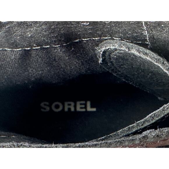 Sorel Cate Lace Up Black Bootie Waterproof Leather Boots 8.5 NL3385-010 - Picture 8 of 9